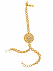 Elegant Gold-Plated Crystal Stone Hathphool Hand Harness