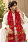 Red & Gold Textured Men’s Stole