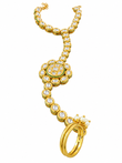Gold Kundan Pearl-Accent Haath Phool