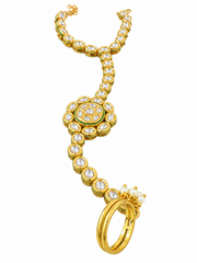 Gold Kundan Pearl-Accent Haath Phool