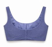 Indigo Blue Textured Sleeveless Blouse