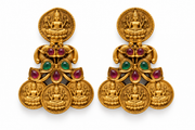 Antique Gold Temple Necklace & Earring Set