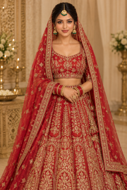 Elegant Gold-Tone Kundan Maang Tikka with Green Beaded Drops