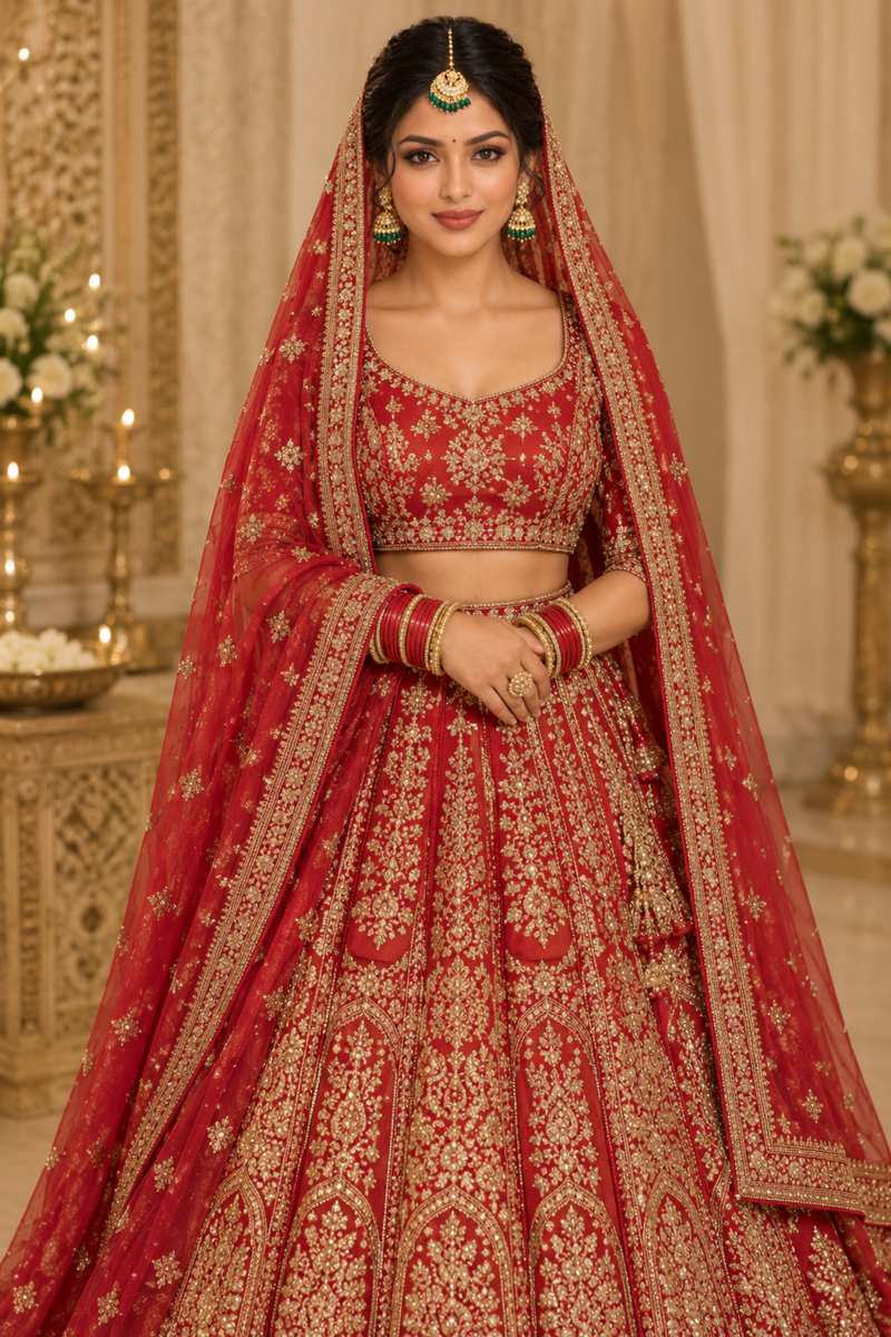 Elegant Gold-Tone Kundan Maang Tikka with Green Beaded Drops