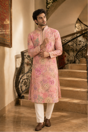 Blush Pink Floral Printed Kurta Set