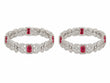 Elegant Silver-Tone Ruby Stone Designer Kangan Set for Women